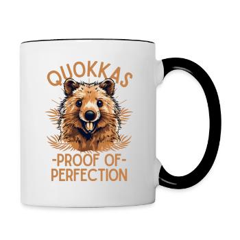 Laughing Quokka - Contrasting Mug - white/black - Right