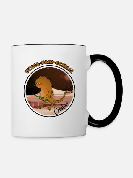 Außerirdische Kreatur - Tasse zweifarbig - Weiß/Schwarz