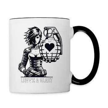 Heart Grenade Cyberlove - Contrasting Mug - white/black - Right