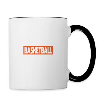 Lustige große Basketballspieler Vintage Basketball - Tasse zweifarbig - Weiß/Schwarz - Rechts