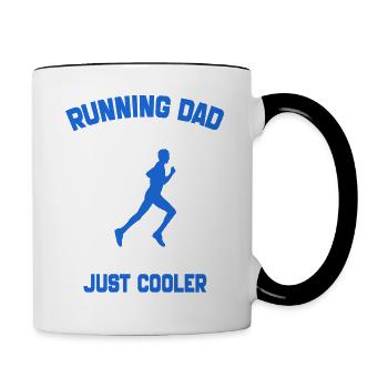 Running Dad Like a Normal Dad Just Cooler - Contrasting Mug - white/black - Right
