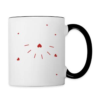 You are the light of my life-amour - Mug contrasté - blanc/noir - Droite