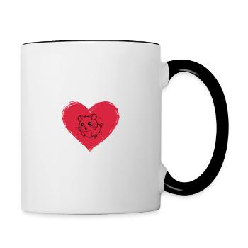 I Love Hamsters - Contrasting Mug - white/black - Right