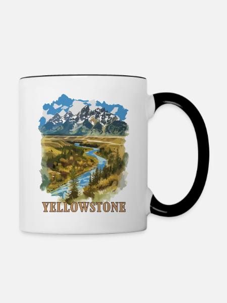 Cowboy Reiten Pferd Yellowstone TV Serie Y Rip - Tasse zweifarbig - Weiß/Schwarz