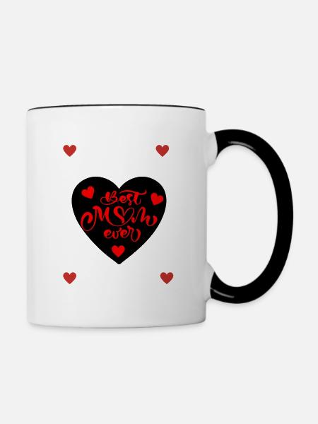 Best Mum Evers - Tasse zweifarbig - Weiß/Schwarz