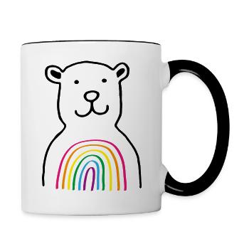 BAER RAINBOW de couleur noire - Mug contrasté - blanc/noir - Droite