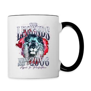Legends were born in 2006 - Contrasting Mug - white/black - Right