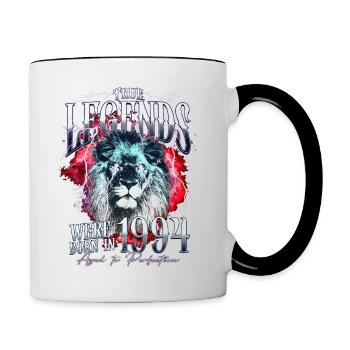 Legends were born in 1994 - Contrasting Mug - white/black - Right