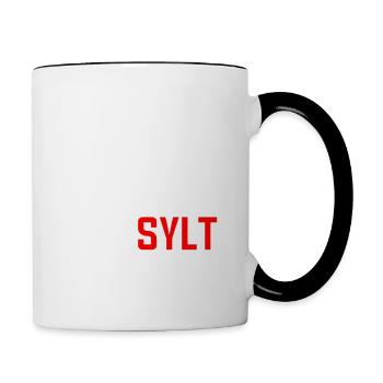 Je n’ai rien à faire, je dois juste aller sur l’île de Sylt - Mug contrasté - blanc/noir - Droite