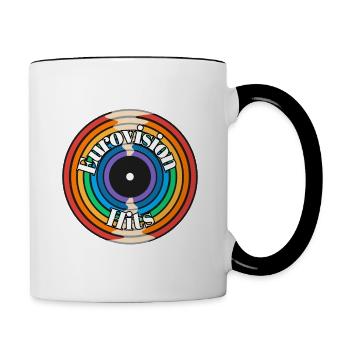 Eurovision Schweiz 2025 - Tasse zweifarbig - Weiß/Schwarz - Rechts
