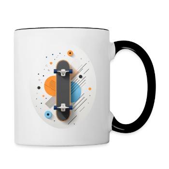 Skateboard - Contrasting Mug - white/black - Right
