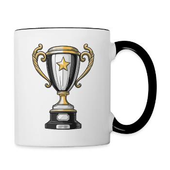 Cup for the winner - Contrasting Mug - white/black - Right