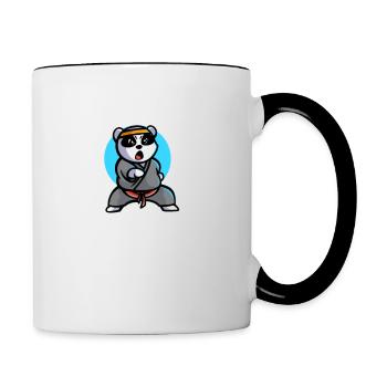 I Can't I Have Panda Fight - Humor - Contrasting Mug - white/black - Right