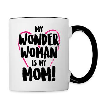 My Is My Mom - Tasse zweifarbig - Weiß/Schwarz - Rechts