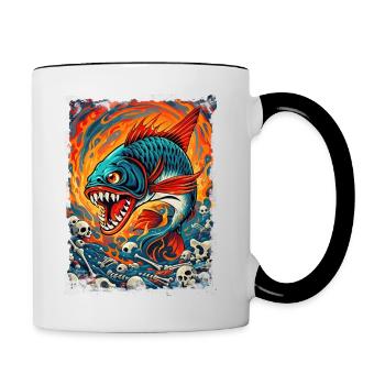 Monster Fish - Contrasting Mug - white/black - Right