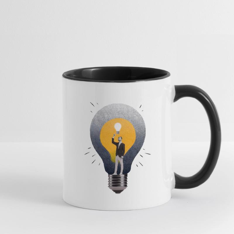 Eine Idee oder Erfindung Tasse zweifarbig