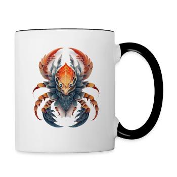 Sternzeichen Scorpion - Tasse zweifarbig - Weiß/Schwarz - Rechts