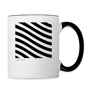 Costume de zèbre carnaval drôle simple n/b - Mug contrasté - blanc/noir - Droite