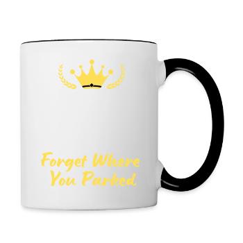 Keep Calm and Forget Where You Parked - Contrasting Mug - white/black - Right