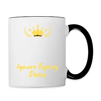 Keep Calm and Ignore Expiry Dates - Mug contrasté - blanc/noir - Droite