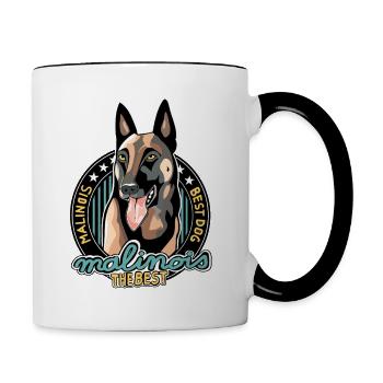 The best Malinois - Contrasting Mug - white/black - Right