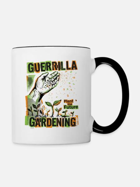 Gärtnern Großstadt - Tasse zweifarbig - Weiß/Schwarz