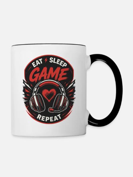 Gaming Lover Controller Design - Tasse zweifarbig - Weiß/Schwarz