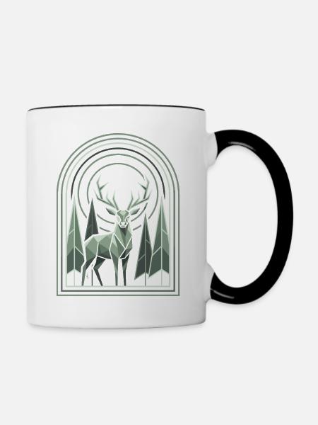 Wandern – Outdoor-Abenteuer – Wildnis - Tasse zweifarbig - Weiß/Schwarz