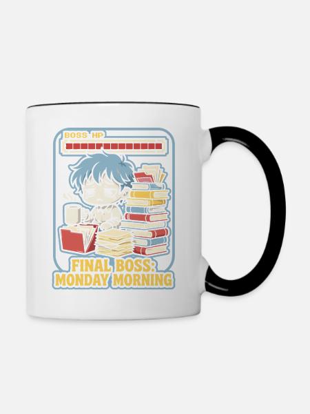 Final Monday Morning Gamer - Tasse zweifarbig - Weiß/Schwarz