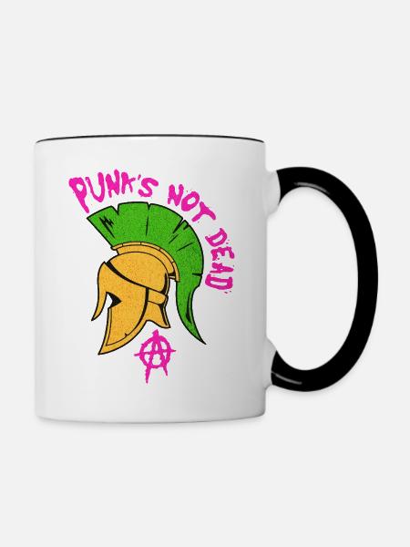 PUNKS NOT DEAD  - Tasse zweifarbig - Weiß/Schwarz