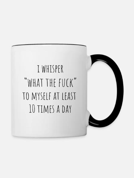 Flüstern - Tasse zweifarbig - Weiß/Schwarz