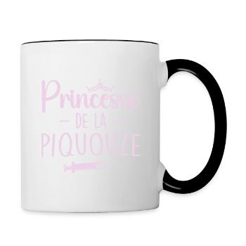 Princesse De La Piquouze - Mug contrasté - blanc/noir - Droite