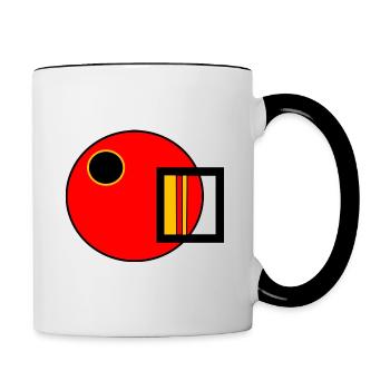 Moderne Kunst des Bauhauses - Tasse zweifarbig - Weiß/Schwarz - Rechts