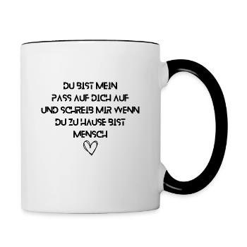 L’amour véritable Mon chéri Personne préférée Aime-toi - Mug contrasté - blanc/noir - Droite