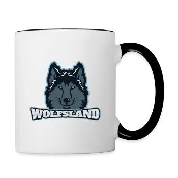 Wolfsland - Tasse zweifarbig - Weiß/Schwarz - Rechts