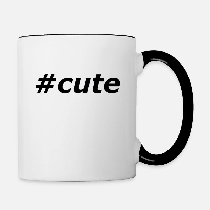 #cute - Mug contrasté - blanc/noir