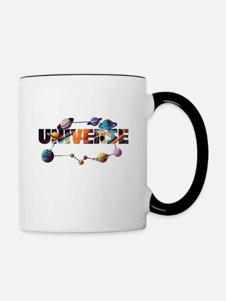 universe - Tasse zweifarbig - Weiß/Schwarz