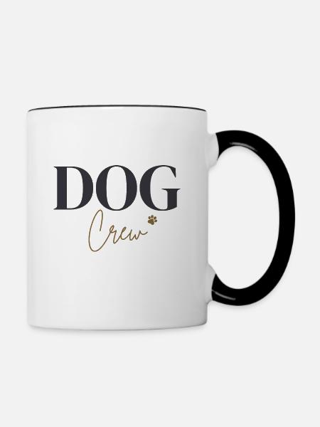 Dog Crew - Tasse zweifarbig - Weiß/Schwarz
