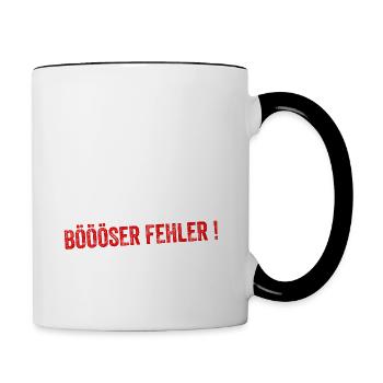Du Denkst Ich Bin Klein Lieb Und Nett Böser Fehler - Tasse zweifarbig - Weiß/Schwarz - Rechts