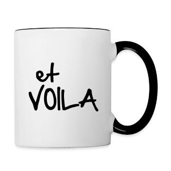 ET VOILA - Tasse zweifarbig - Weiß/Schwarz - Rechts
