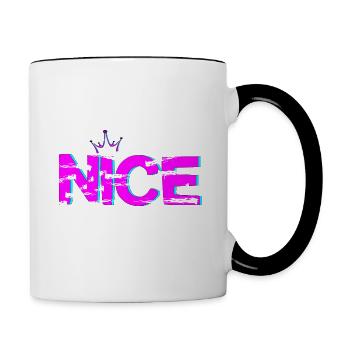 Nice and Cool Be - Contrasting Mug - white/black - Right