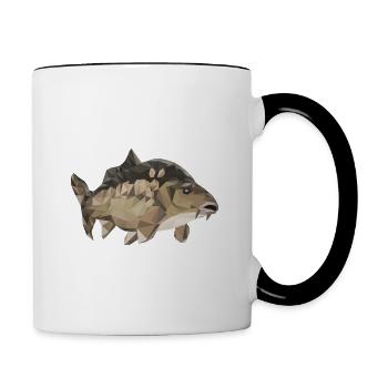 Carp fish - Contrasting Mug - white/black - Right