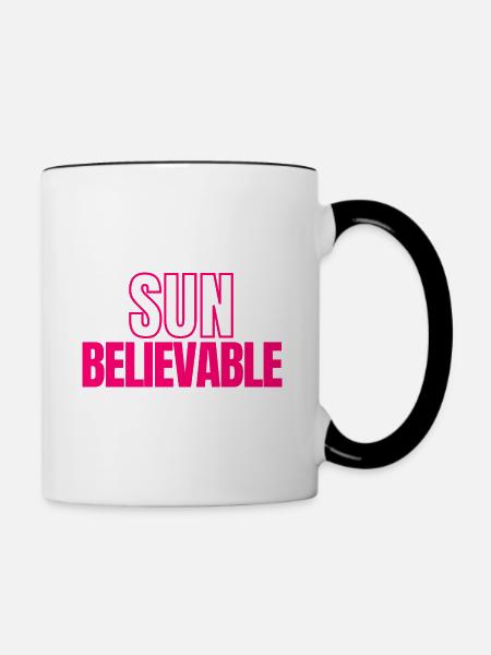 SUNbelievable - Unglaublich! - Tasse zweifarbig - Weiß/Schwarz