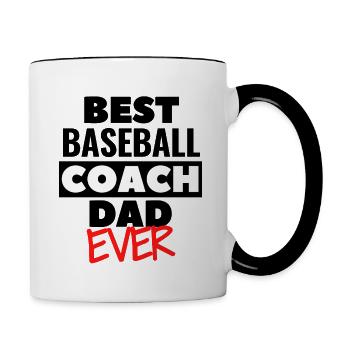 Bester Baseballtrainer aller Zeiten. - Tasse zweifarbig - Weiß/Schwarz - Rechts
