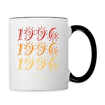1996 vintage - Contrasting Mug - white/black - Right