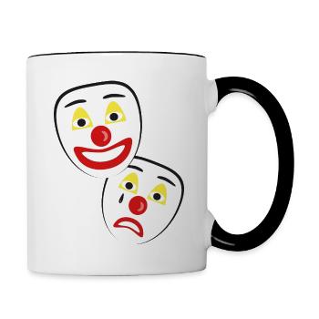 Tolle Karneval und Faschingsmasken für jede Party. - Tasse zweifarbig - Weiß/Schwarz - Rechts