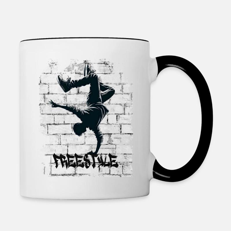 Freestyle - Tasse zweifarbig - Weiß/Schwarz