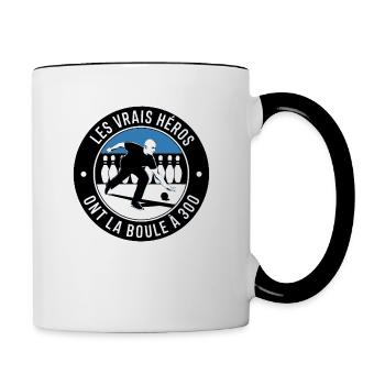 Fans de bowling - Mug contrasté - blanc/noir - Droite