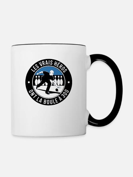Fans de bowling - Mug contrasté - blanc/noir