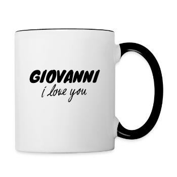 Giovanni i love you - Contrasting Mug - white/black - Right